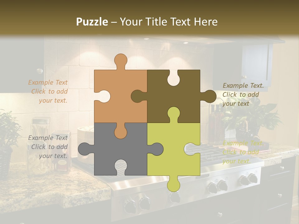 Luxury Kitchen With Modern Stove Close-Up. PowerPoint Template