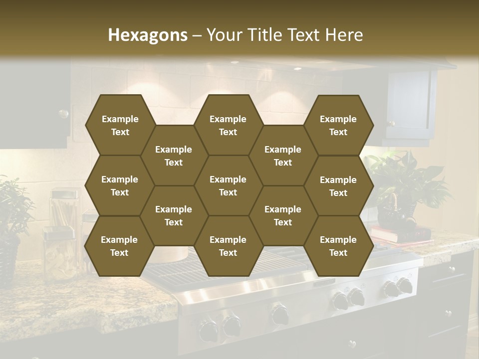 Luxury Kitchen With Modern Stove Close-Up. PowerPoint Template