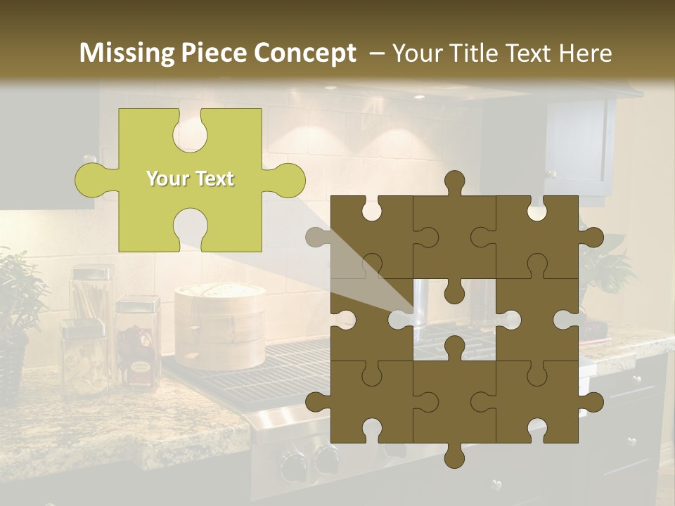 Luxury Kitchen With Modern Stove Close-Up. PowerPoint Template