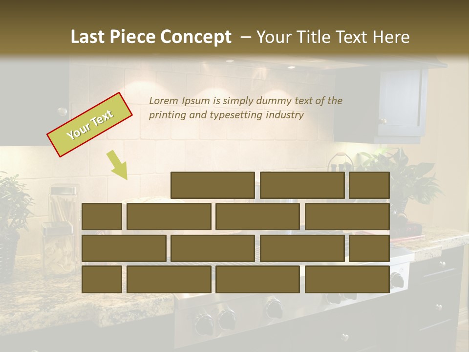 Luxury Kitchen With Modern Stove Close-Up. PowerPoint Template