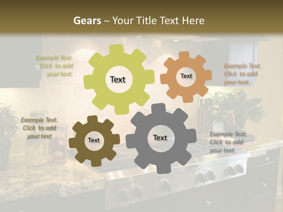 Luxury Kitchen With Modern Stove Close-Up. PowerPoint Template