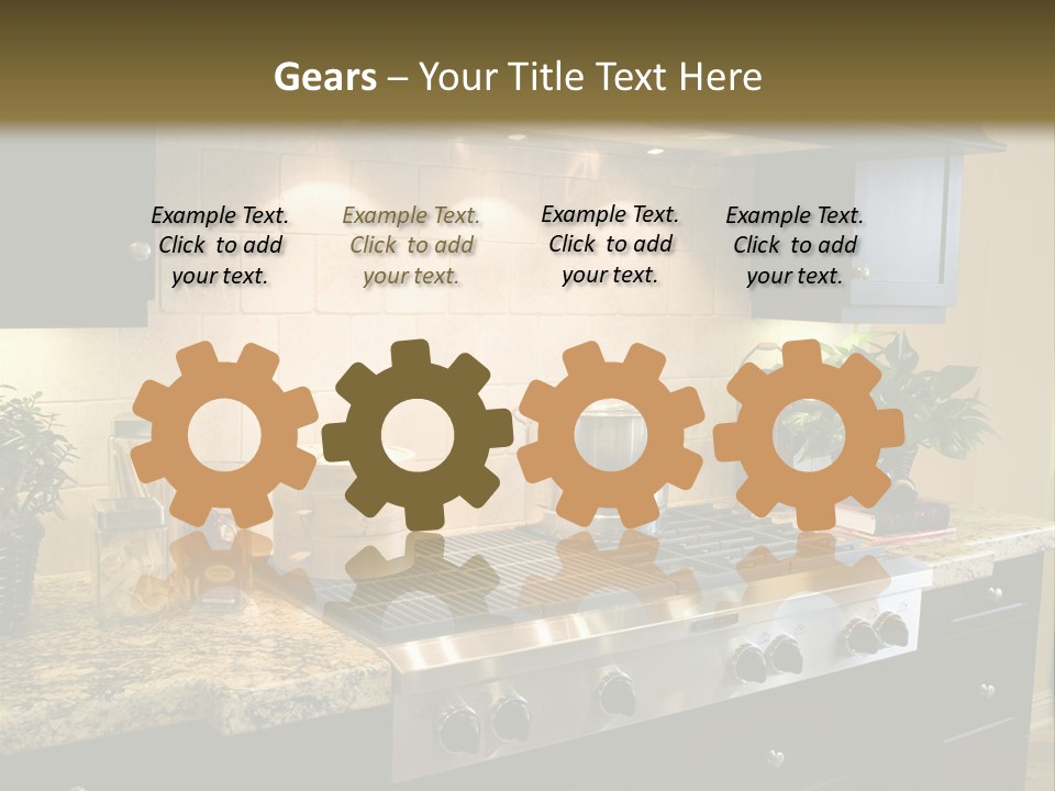 Luxury Kitchen With Modern Stove Close-Up. PowerPoint Template