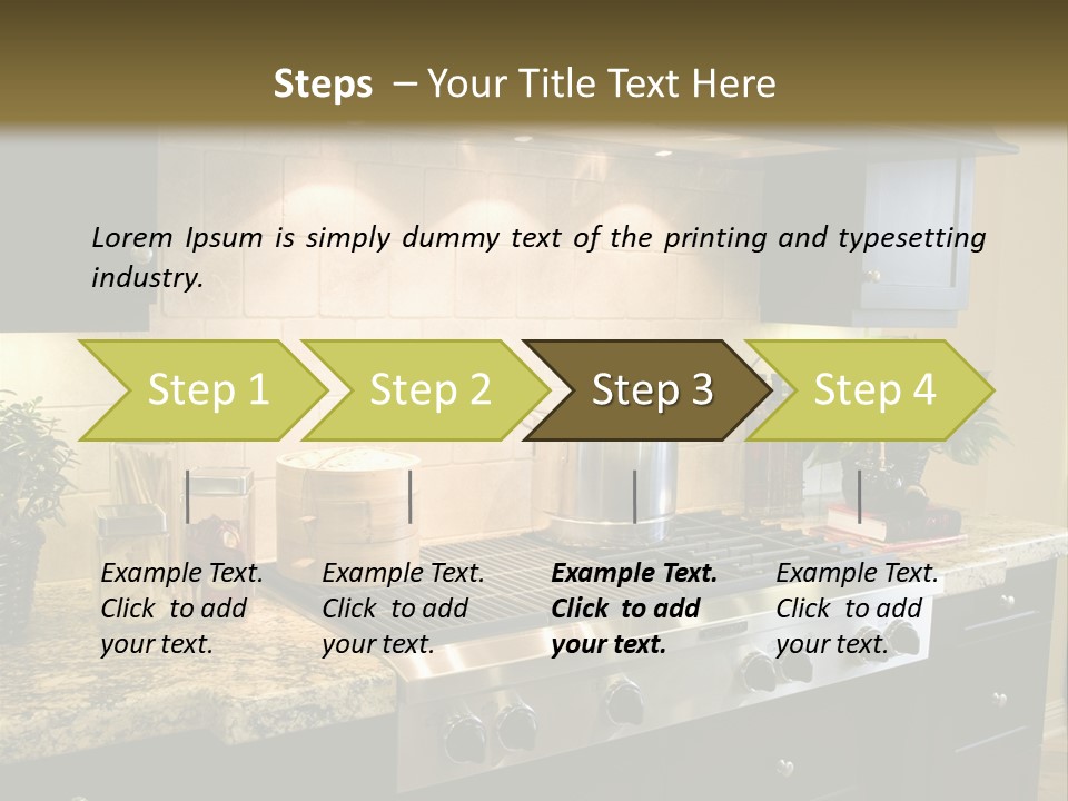 Luxury Kitchen With Modern Stove Close-Up. PowerPoint Template