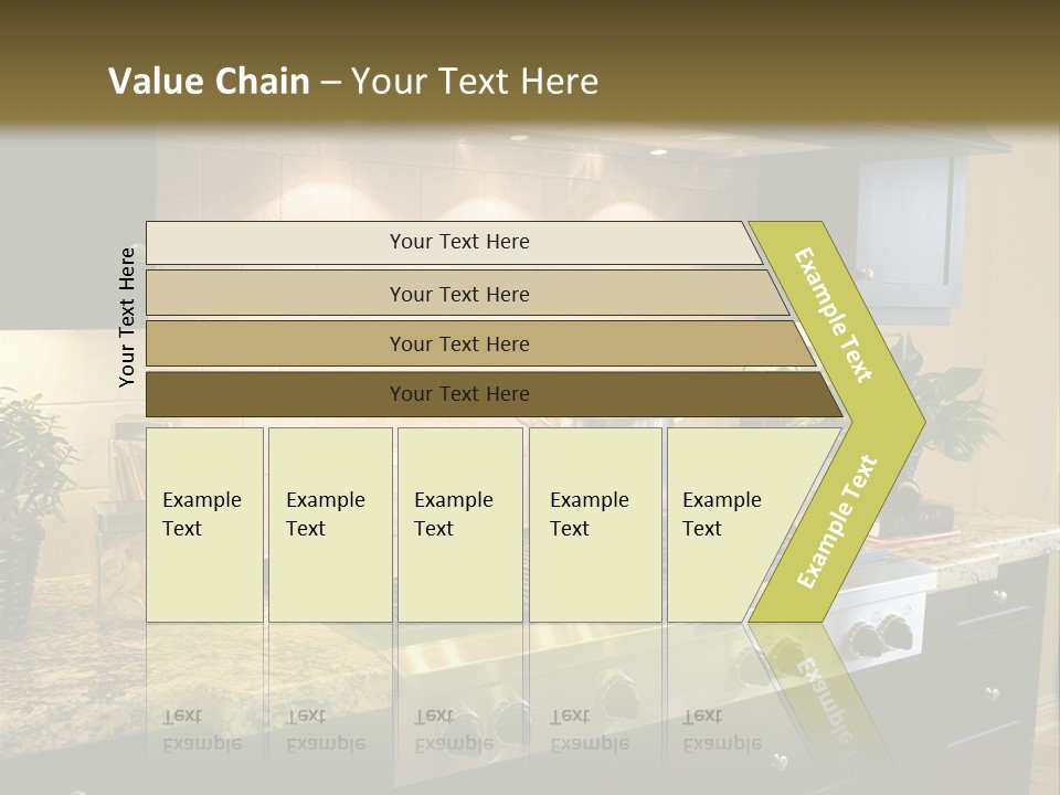 Luxury Kitchen With Modern Stove Close-Up. PowerPoint Template