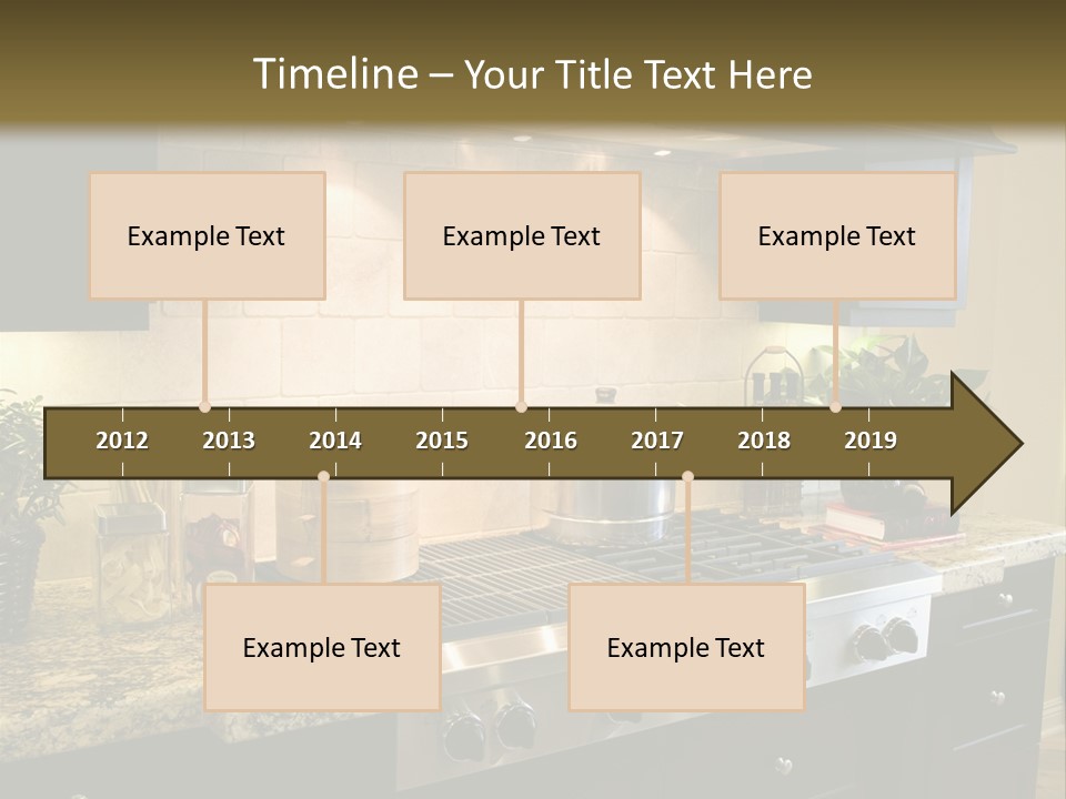 Luxury Kitchen With Modern Stove Close-Up. PowerPoint Template