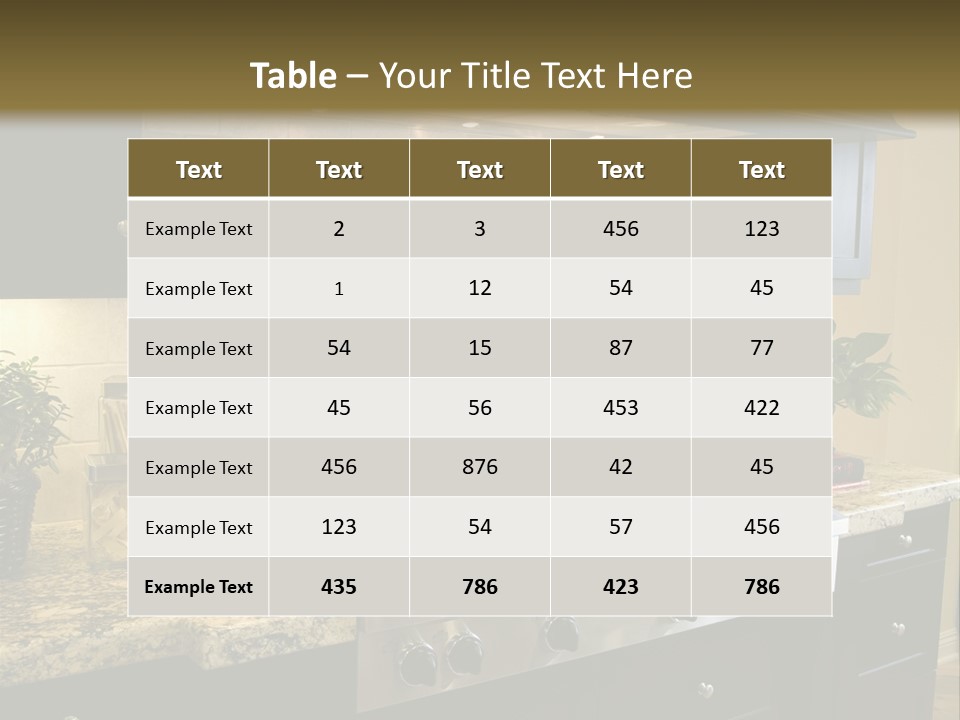 Luxury Kitchen With Modern Stove Close-Up. PowerPoint Template