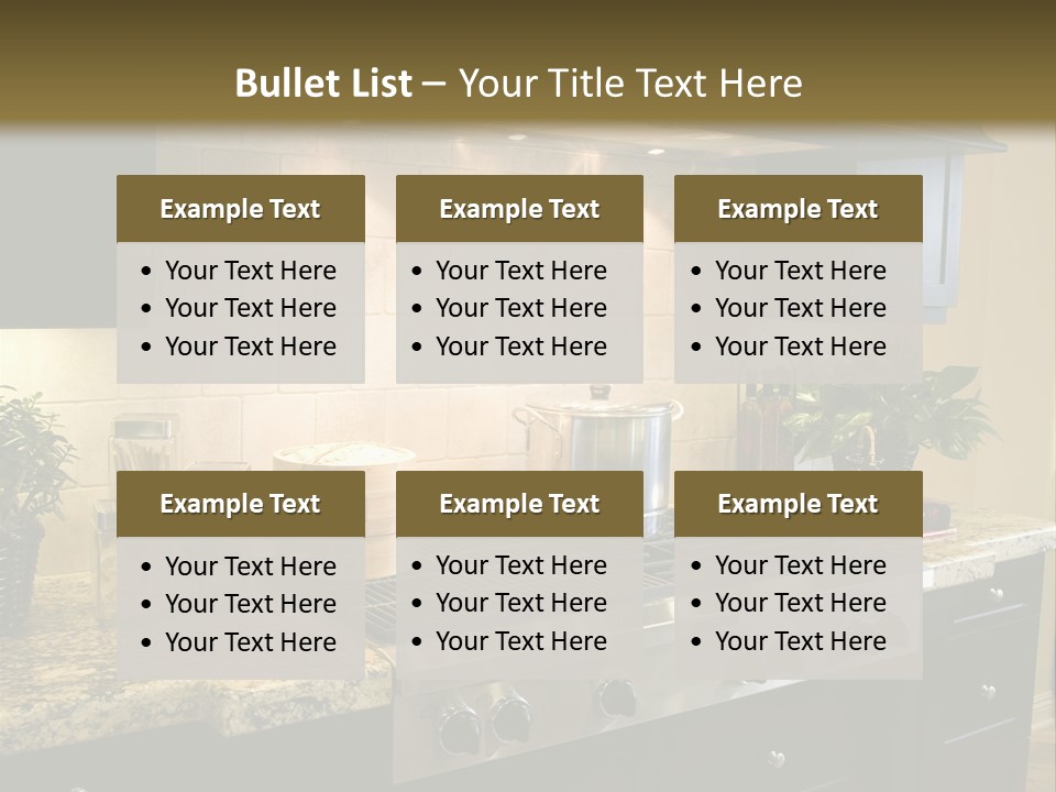 Luxury Kitchen With Modern Stove Close-Up. PowerPoint Template