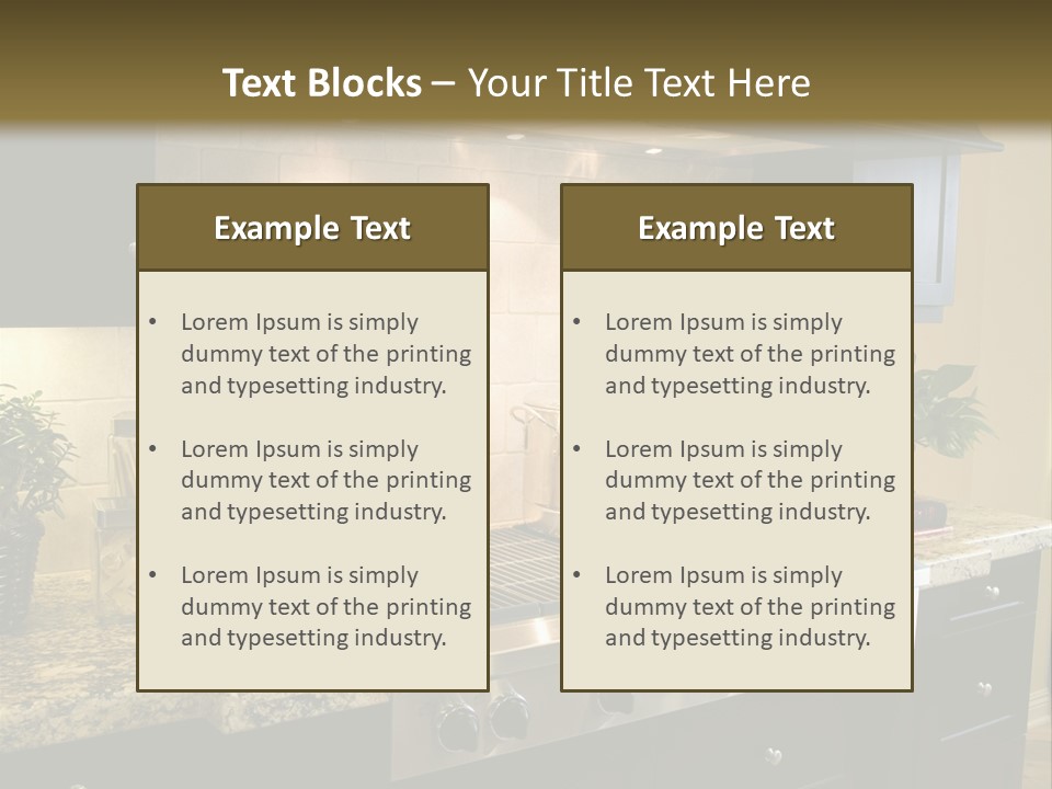 Luxury Kitchen With Modern Stove Close-Up. PowerPoint Template
