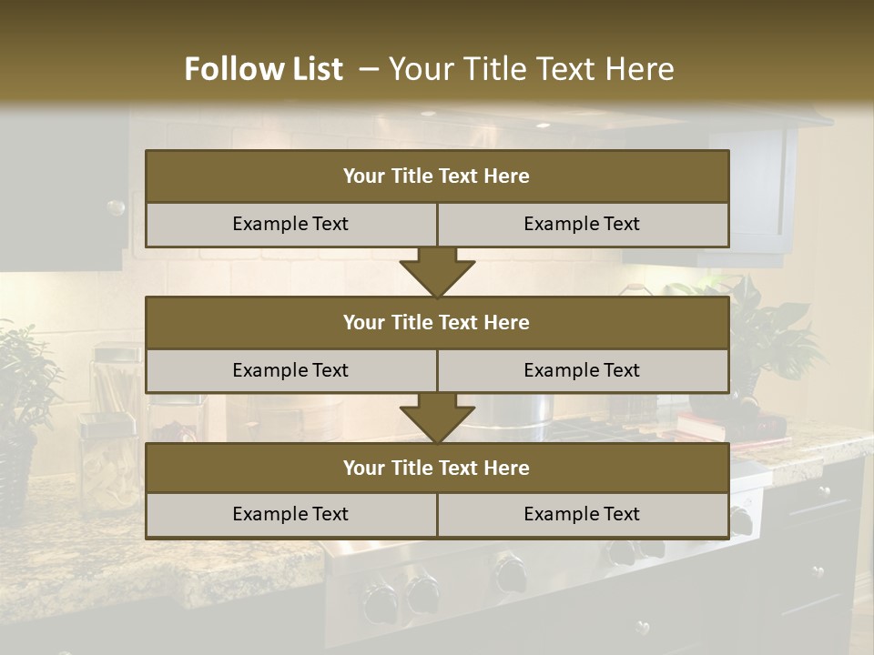 Luxury Kitchen With Modern Stove Close-Up. PowerPoint Template