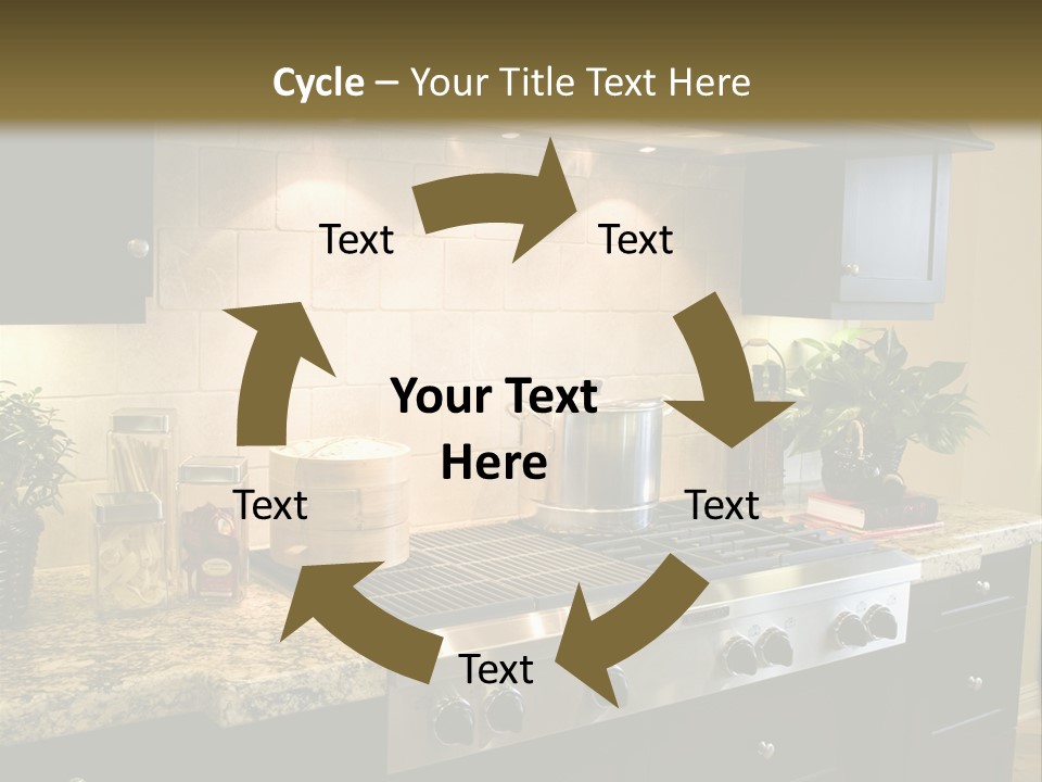 Luxury Kitchen With Modern Stove Close-Up. PowerPoint Template