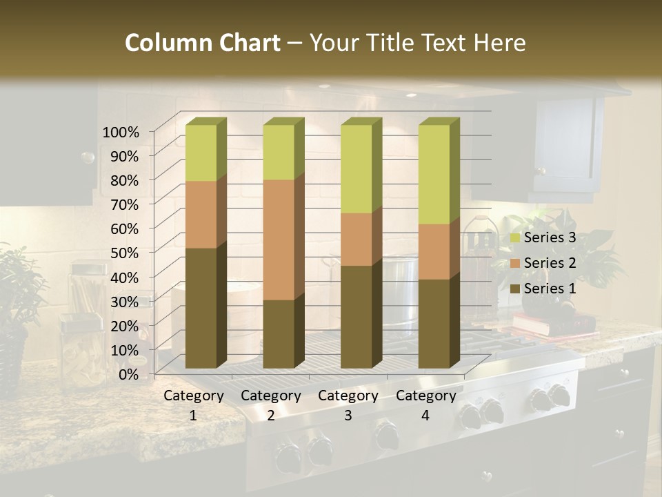 Luxury Kitchen With Modern Stove Close-Up. PowerPoint Template