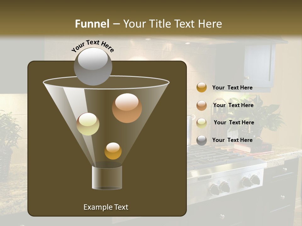 Luxury Kitchen With Modern Stove Close-Up. PowerPoint Template