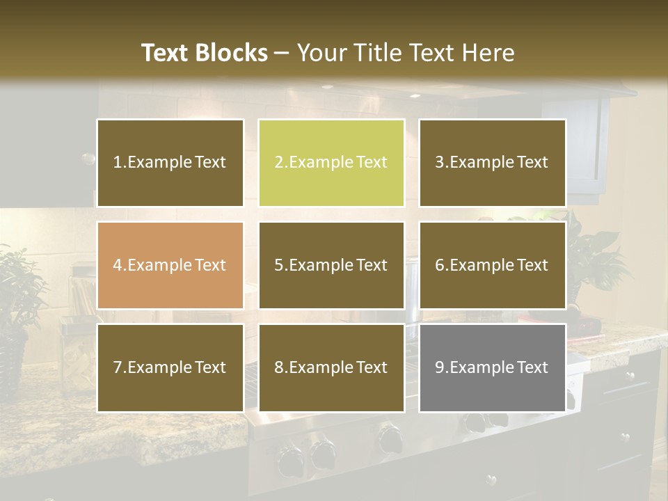 Luxury Kitchen With Modern Stove Close-Up. PowerPoint Template