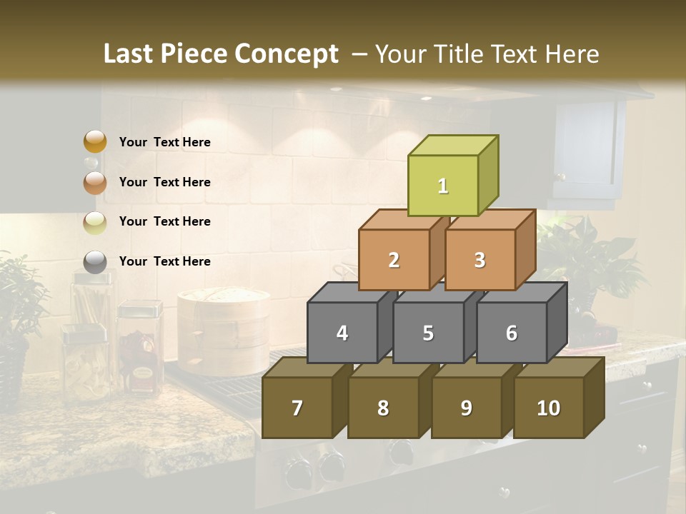 Luxury Kitchen With Modern Stove Close-Up. PowerPoint Template