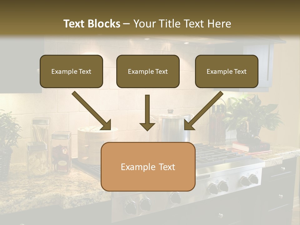 Luxury Kitchen With Modern Stove Close-Up. PowerPoint Template