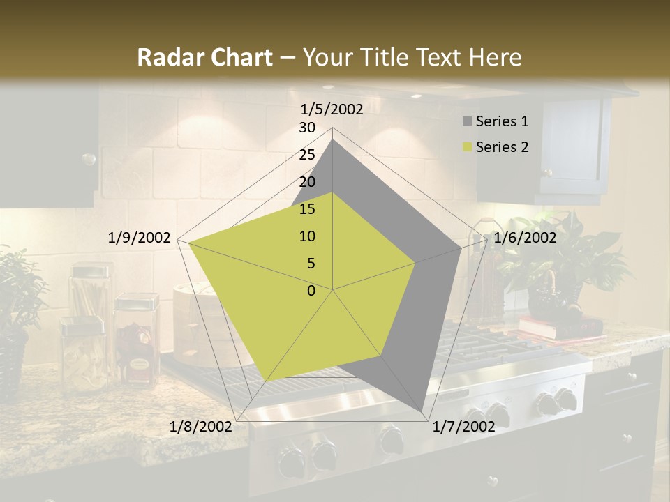 Luxury Kitchen With Modern Stove Close-Up. PowerPoint Template