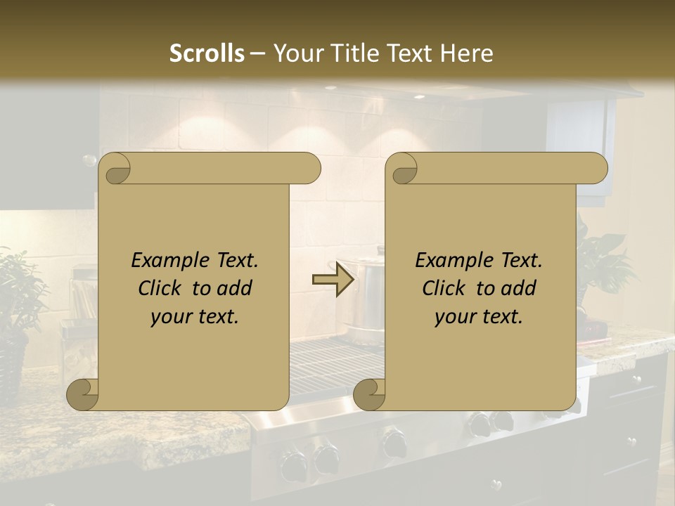 Luxury Kitchen With Modern Stove Close-Up. PowerPoint Template