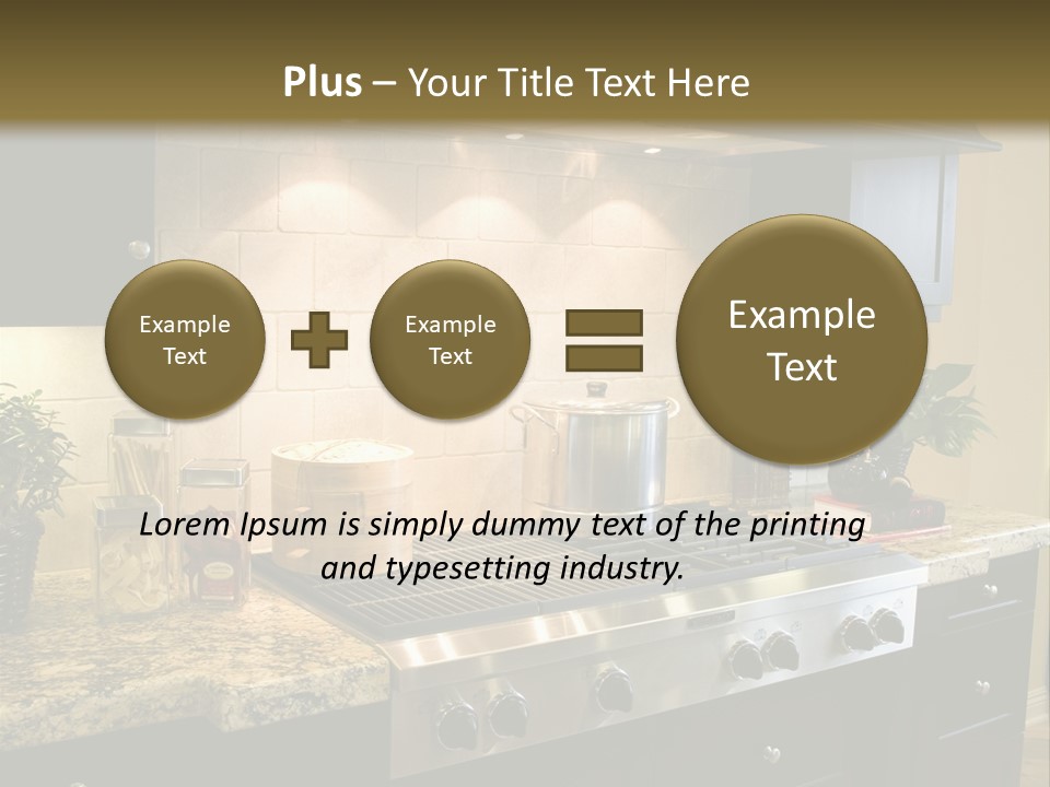 Luxury Kitchen With Modern Stove Close-Up. PowerPoint Template