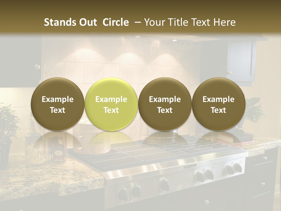 Luxury Kitchen With Modern Stove Close-Up. PowerPoint Template