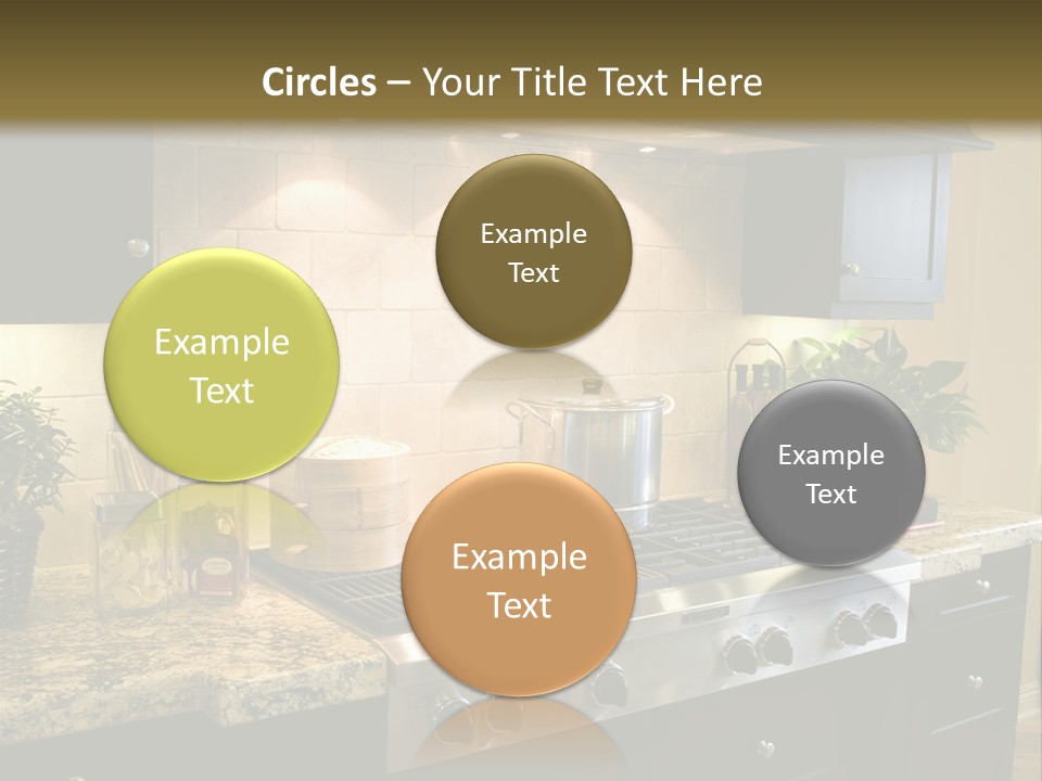 Luxury Kitchen With Modern Stove Close-Up. PowerPoint Template