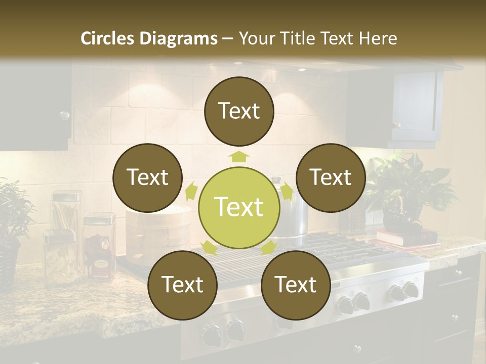 Luxury Kitchen With Modern Stove Close-Up. PowerPoint Template