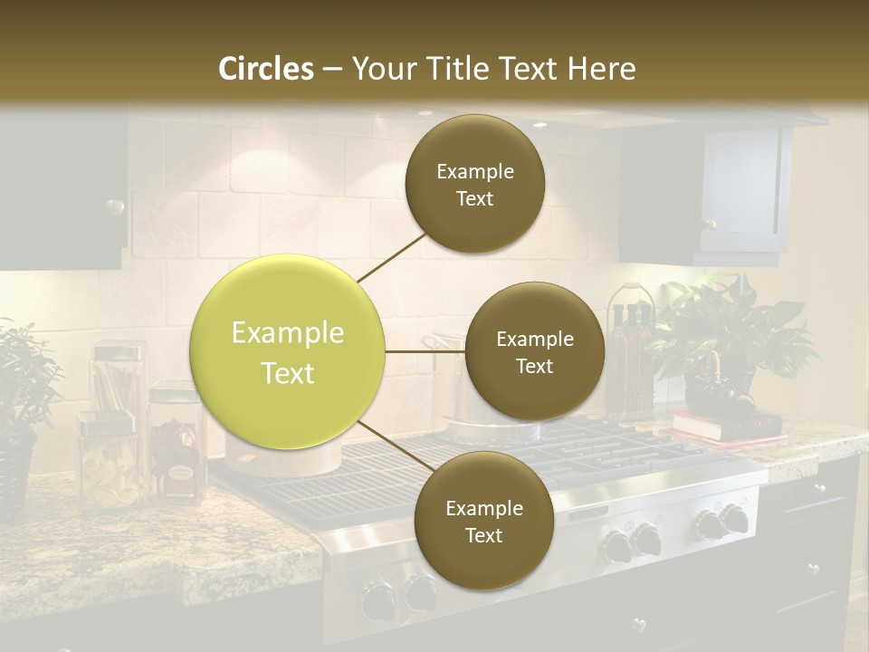 Luxury Kitchen With Modern Stove Close-Up. PowerPoint Template