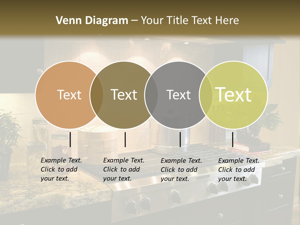 Luxury Kitchen With Modern Stove Close-Up. PowerPoint Template