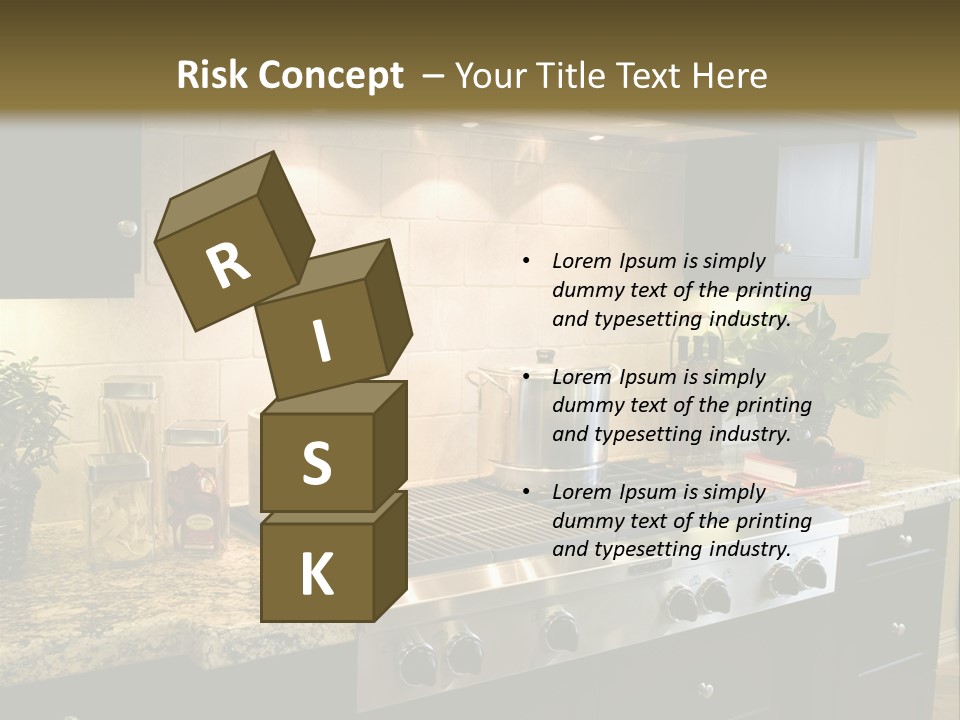 Luxury Kitchen With Modern Stove Close-Up. PowerPoint Template