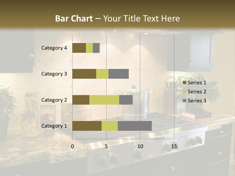 Luxury Kitchen With Modern Stove Close-Up. PowerPoint Template