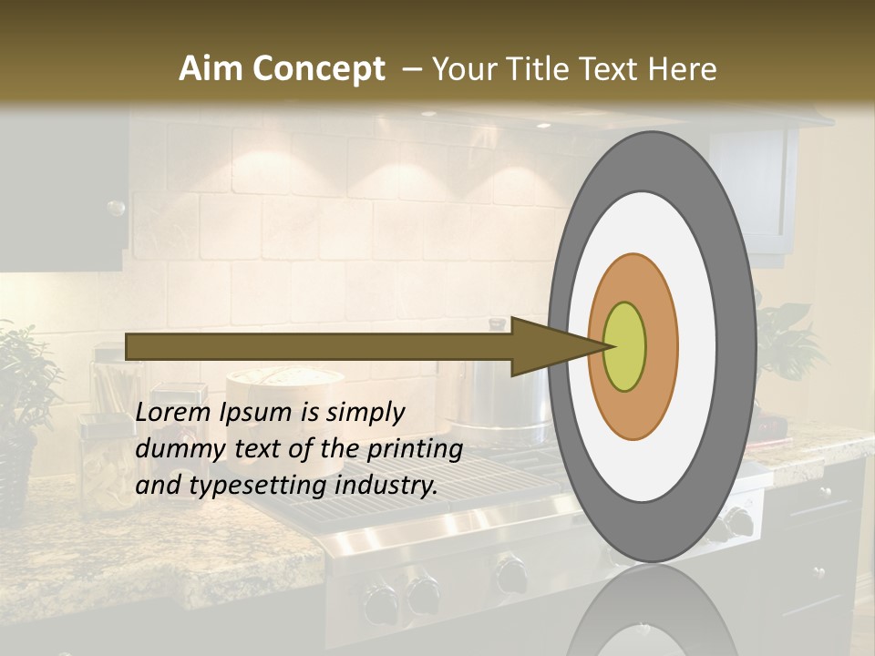 Luxury Kitchen With Modern Stove Close-Up. PowerPoint Template