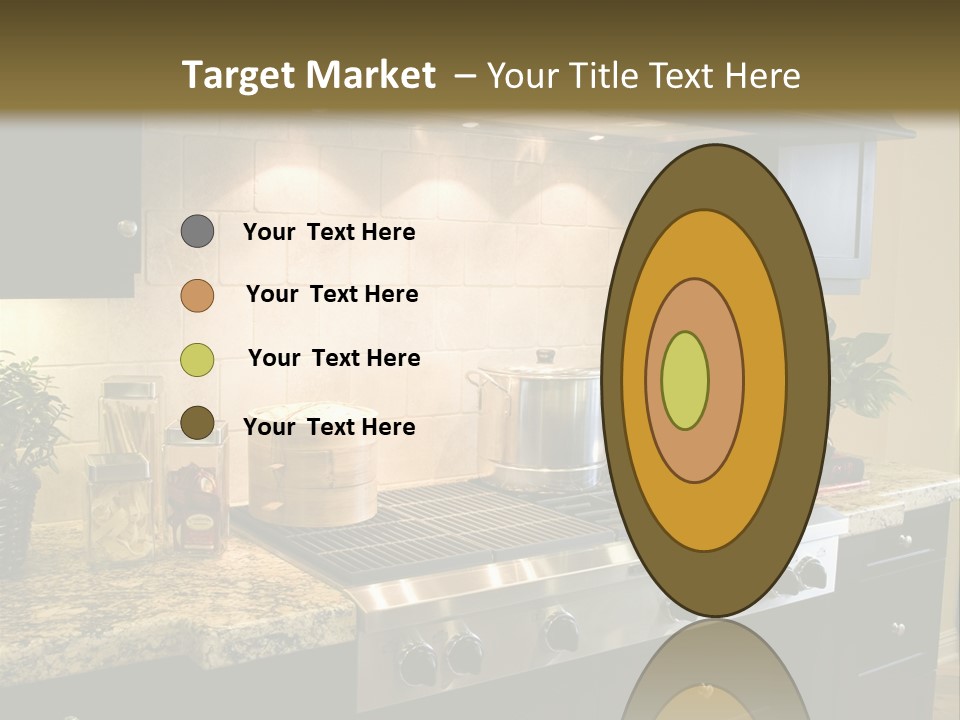 Luxury Kitchen With Modern Stove Close-Up. PowerPoint Template