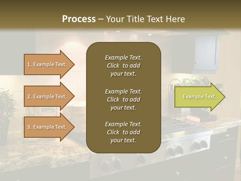 Luxury Kitchen With Modern Stove Close-Up. PowerPoint Template