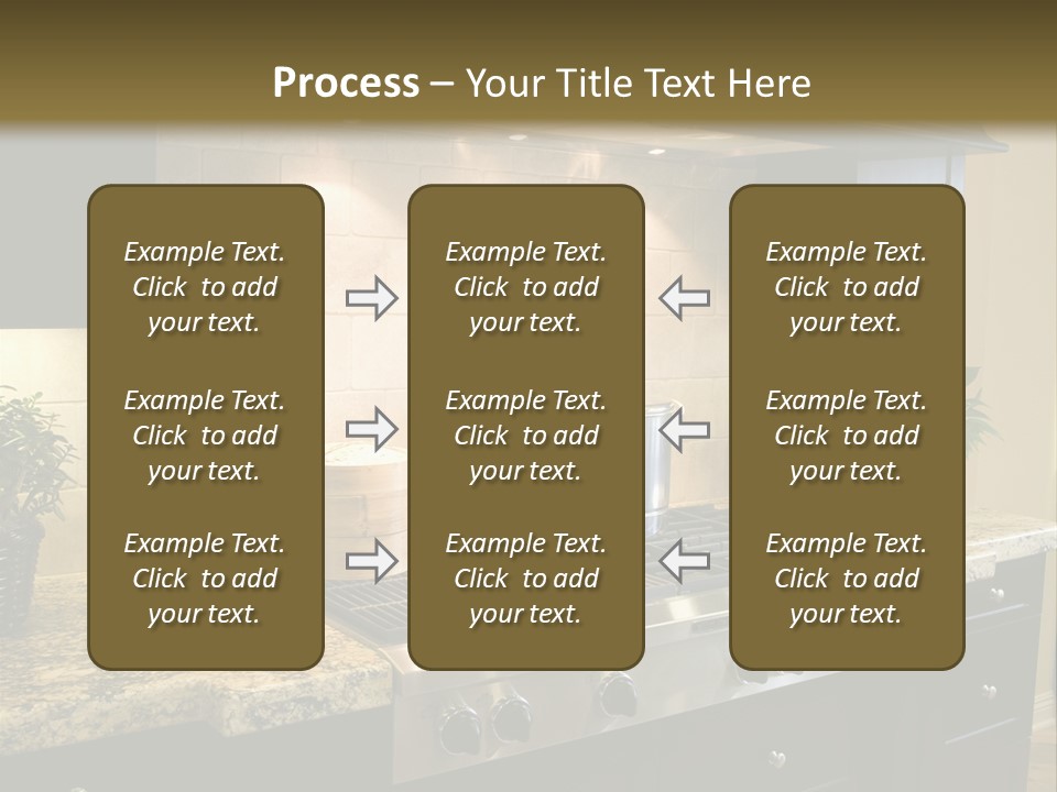 Luxury Kitchen With Modern Stove Close-Up. PowerPoint Template