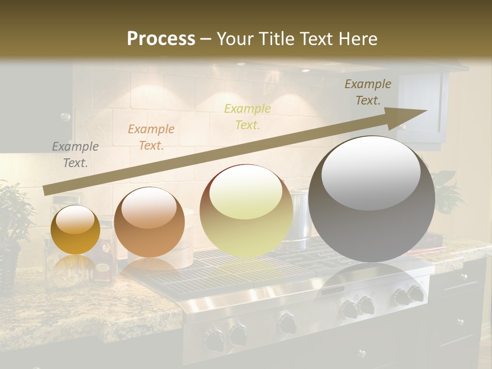 Luxury Kitchen With Modern Stove Close-Up. PowerPoint Template