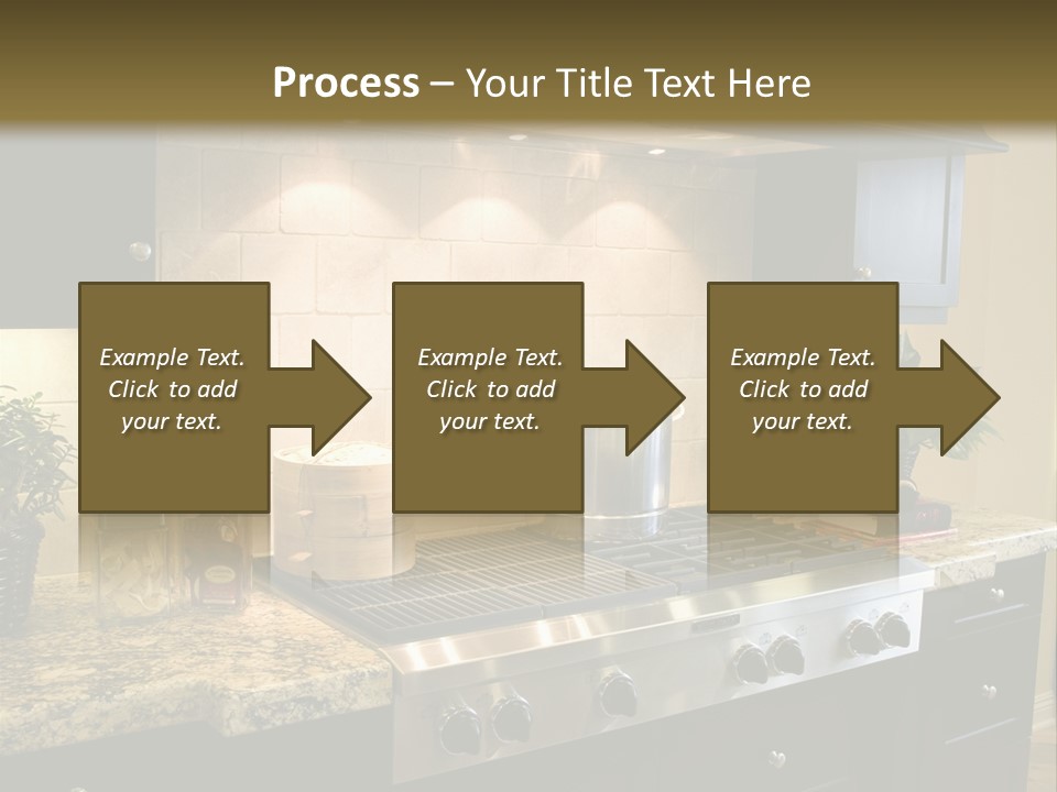 Luxury Kitchen With Modern Stove Close-Up. PowerPoint Template