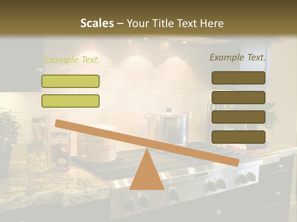 Luxury Kitchen With Modern Stove Close-Up. PowerPoint Template