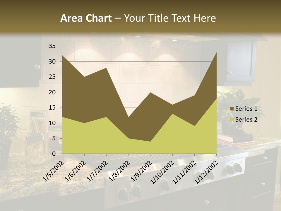 Luxury Kitchen With Modern Stove Close-Up. PowerPoint Template