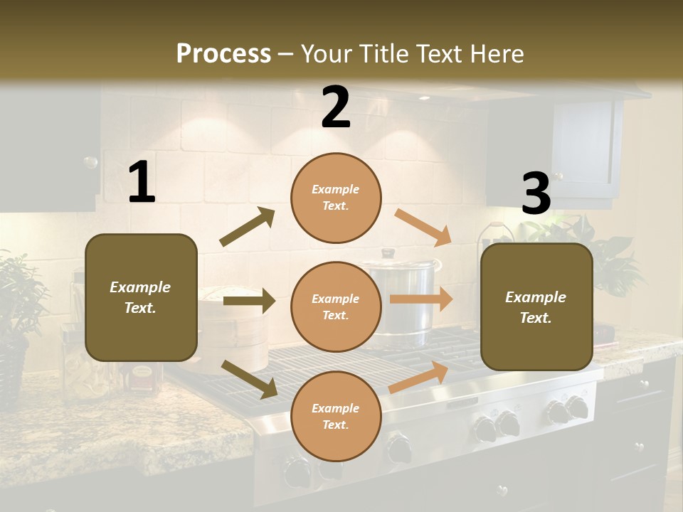 Luxury Kitchen With Modern Stove Close-Up. PowerPoint Template