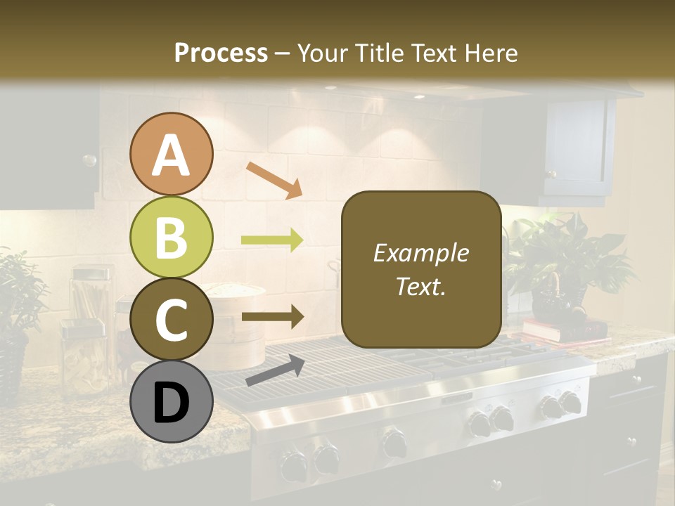 Luxury Kitchen With Modern Stove Close-Up. PowerPoint Template