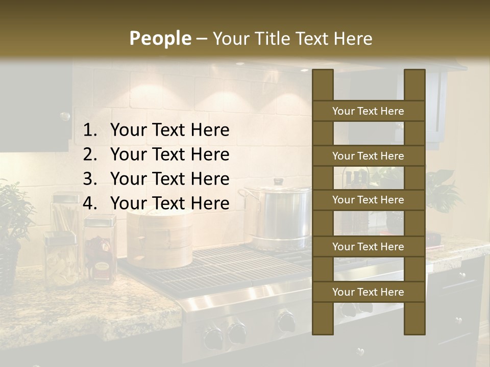 Luxury Kitchen With Modern Stove Close-Up. PowerPoint Template