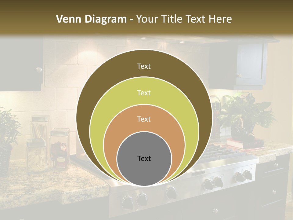 Luxury Kitchen With Modern Stove Close-Up. PowerPoint Template