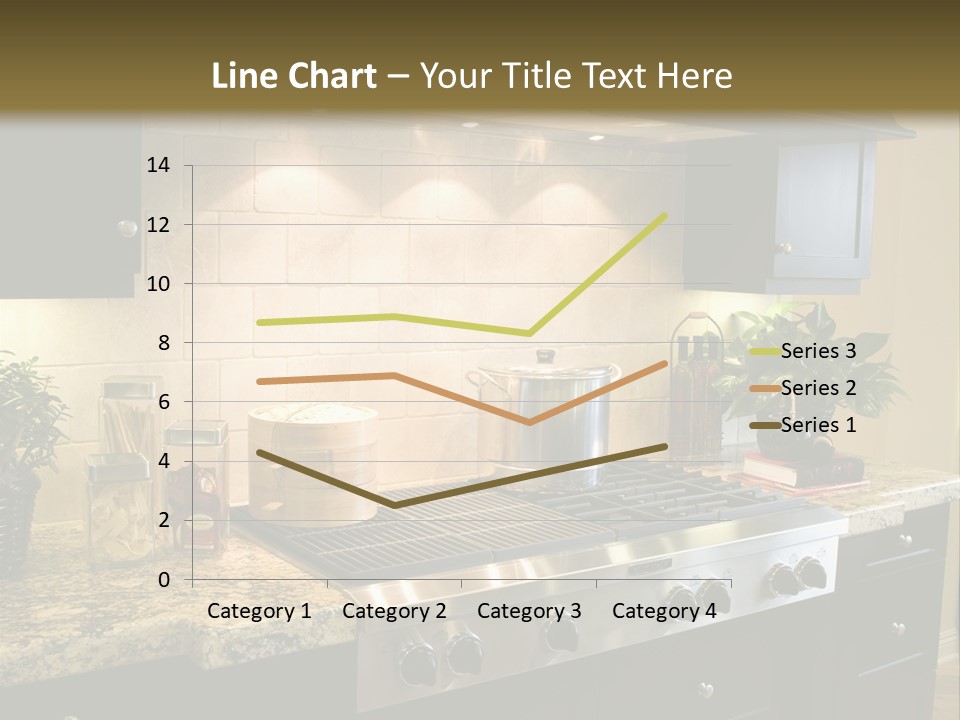 Luxury Kitchen With Modern Stove Close-Up. PowerPoint Template