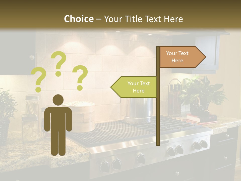 Luxury Kitchen With Modern Stove Close-Up. PowerPoint Template