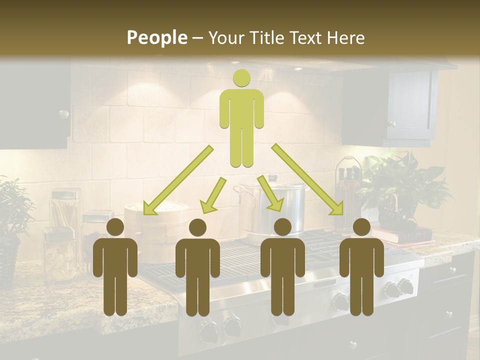 Luxury Kitchen With Modern Stove Close-Up. PowerPoint Template