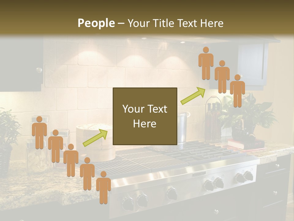 Luxury Kitchen With Modern Stove Close-Up. PowerPoint Template