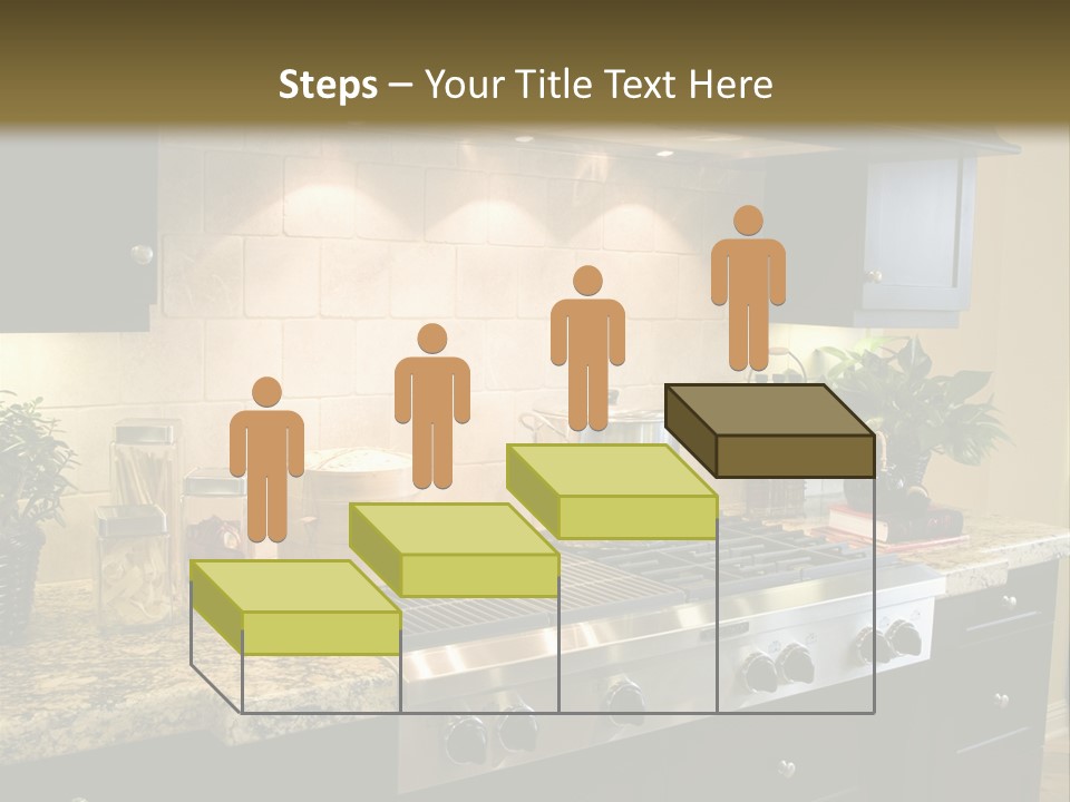 Luxury Kitchen With Modern Stove Close-Up. PowerPoint Template