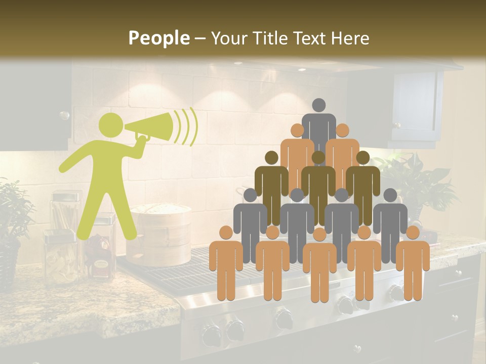 Luxury Kitchen With Modern Stove Close-Up. PowerPoint Template