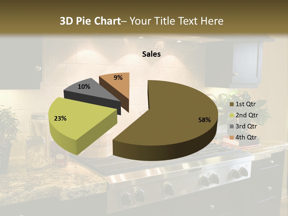 Luxury Kitchen With Modern Stove Close-Up. PowerPoint Template