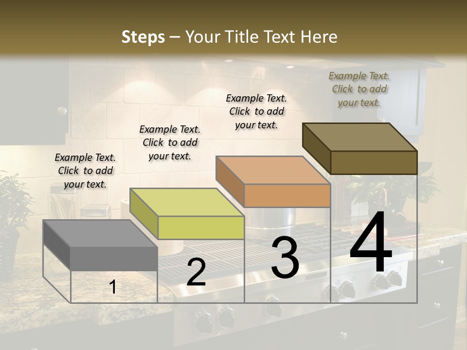 Luxury Kitchen With Modern Stove Close-Up. PowerPoint Template