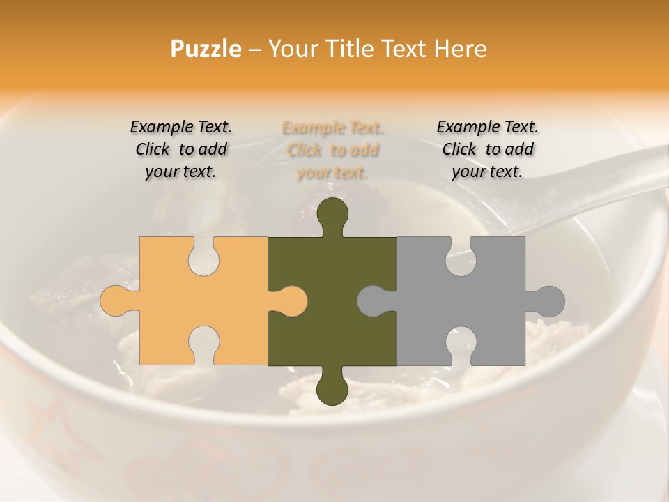 Pork Rib Soup Traditional Chinese Cuisine Clear Broth PowerPoint Template